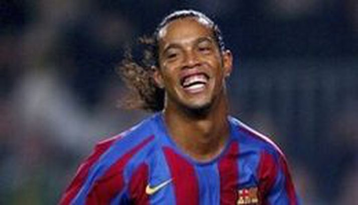 Ronaldinho skoraði mark Barcelona úr vítaspyrnu