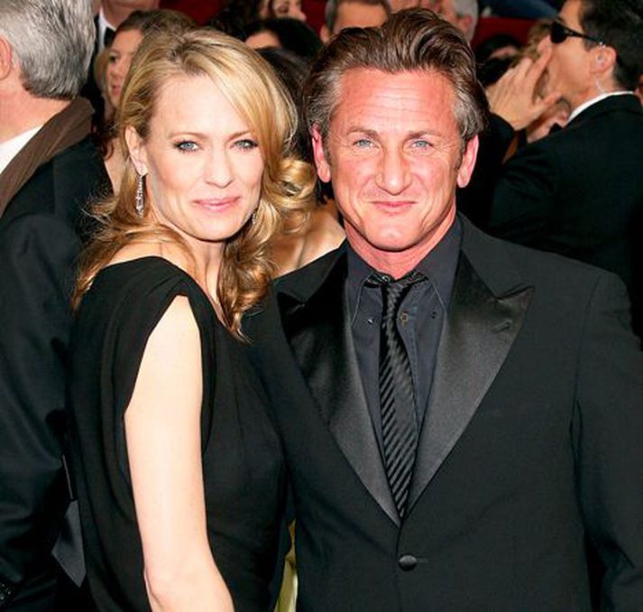 Robin Wright ásamt fyrrum eiginmanni sínum Sean Penn en þau skildu árið 2010.