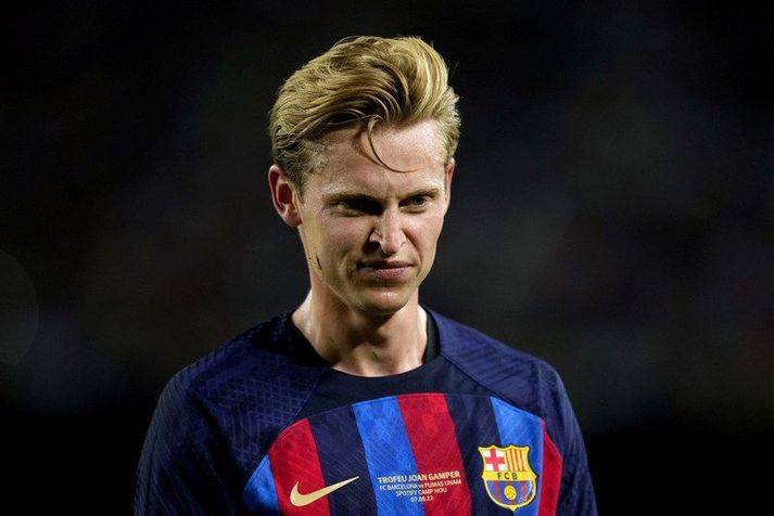 Frenkie de Jong í síðasta undirbúningsleik Barcelona fyrir tímabilið sem var á móti Pumas UNAM í leiknum um Joan Gamper bikarinn.