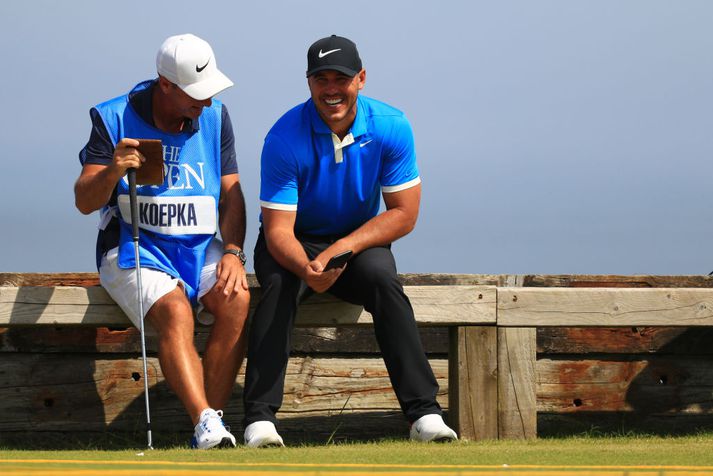 Brooks Koepka og Ricky Elliott hafa unnið saman í sex ár