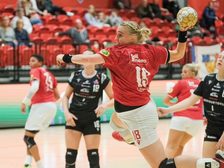 Reynsuboltinn Hildigunnur Einarsdóttir skoraði eitt mark í dag