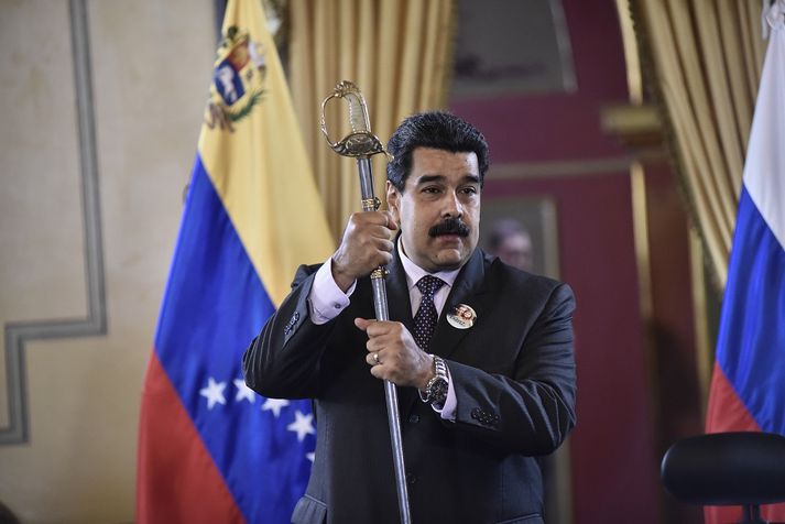 Nicolas Maduro er forseti Venesúela.