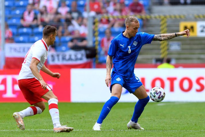 Guðmundur Þórarinsson átti góðan leik er Ísland og Pólland gerðu 2-2 jafntefli í dag.