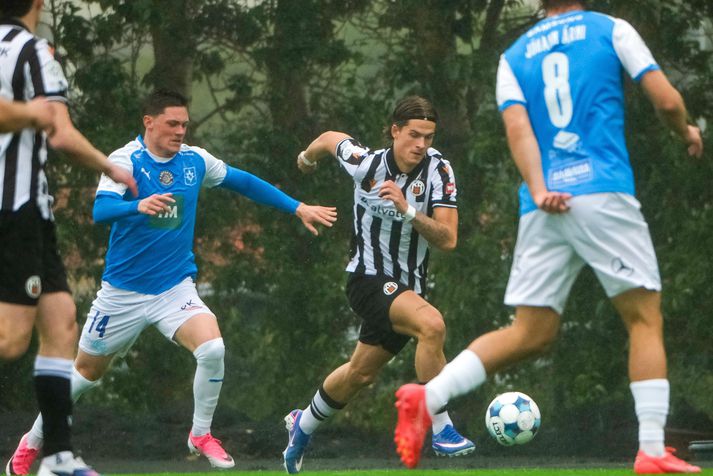 Galdur Guðmundsson var öflugur í 5-0 sigri KR á Stjörnunni í gær.