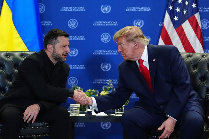 Vólódímír Selenskí Úkraínuforseti og Donald Trump Bandaríkjaforseti funduðu í New York um miðjan september síðastliðinn.