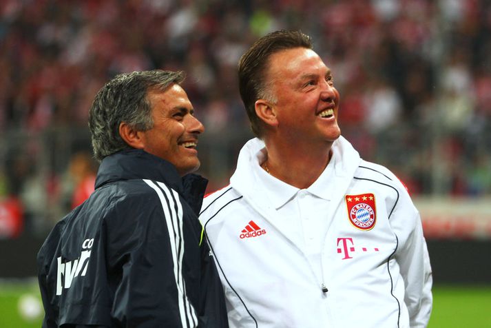 Mourinho og Van Gaal eru miklir vinir. Þeir mættust árið 2010, þá sem stjórar Real Madrid og Bayern München.
