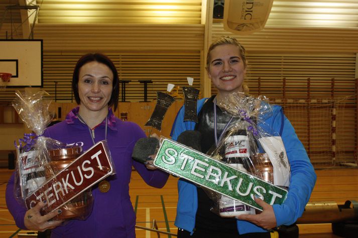 Sterkustu konur Íslands 2014, Lilja Björk (t.v.) og Ingibjörg Lilja