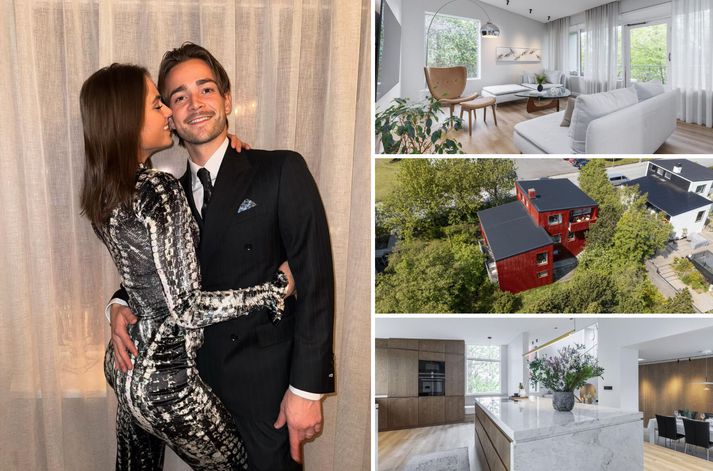 Jónína Þórdís og Viktor Karl hafa verið saman síðan 2017 og hafa nú keypt sér glæsilegt einbýlishús í Hafnarfirðinum.