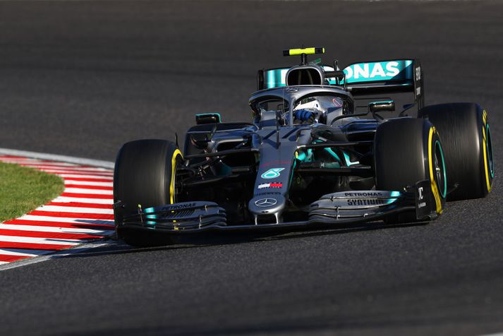 Bottas á fleygiferð í Japan í morgun