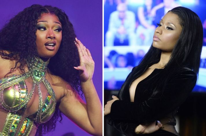 Megan Thee Stallion og Nicki Minaj hafa eldað grátt silfur að undanförnu.