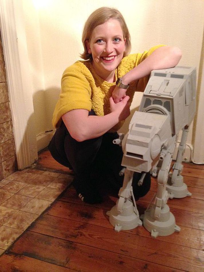 AT-AT Walker veitti Örnu Maríu innblástur við gerð jólakortanna.