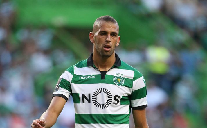 Slimani í leik með Sporting.