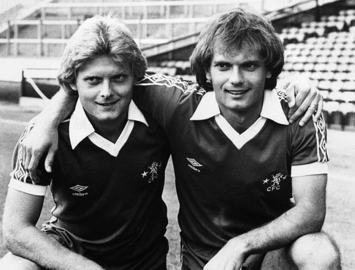 Graham og Ray Wilkins í búningi Chelsea á 8. áratugnum.