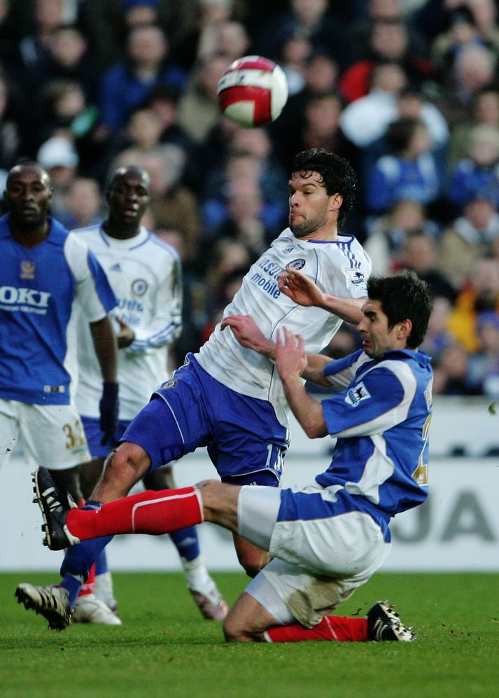 Michael Ballack leikur ekki með Chelsea í dag.