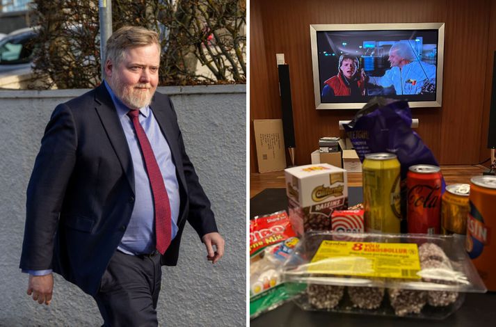 Sigmundur Davíð heldur í hefðir á afmælisdaginn og kom sér heldur betur vel fyrir. 