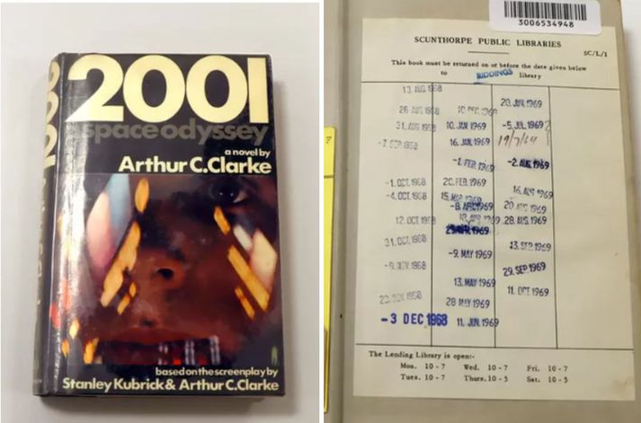 Eins og sjá má var eintakið síðast tekið að láni 11. október 1969, fyrir rúmum 53 árum.