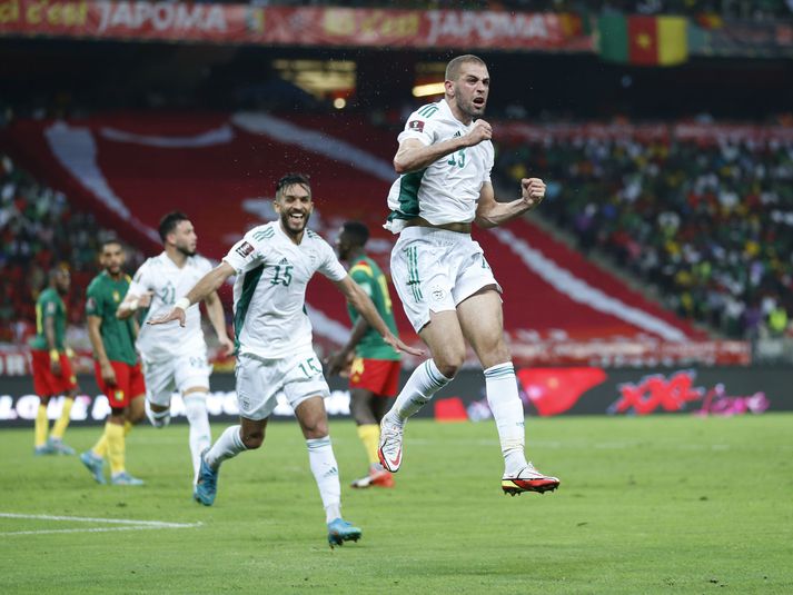 Islam Slimani skoraði sigurmark Alsír í leiknum.