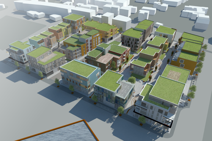Skrifað var undir samkomulag um byggingu 176 íbúða í Vesturbugt í maí 2017 og áttu framkvæmdir að hefjast haustið 2018.