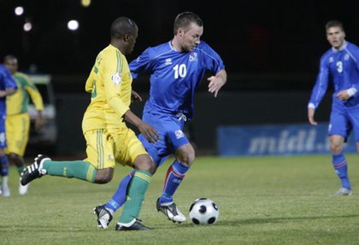 Veigar Páll í leik með íslenska landsliðinu.