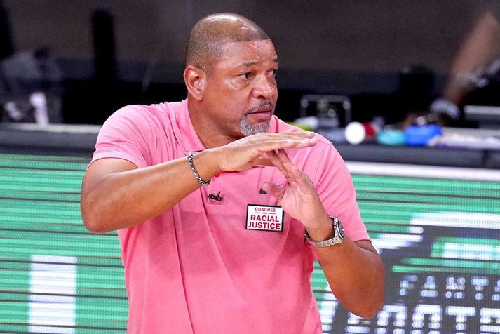 Doc Rivers horfði upp á sína menn klúðra niður forystu í þremur leikjum í röð og þar með tapa einvíginu á móti Denver Nuggets 4-3.