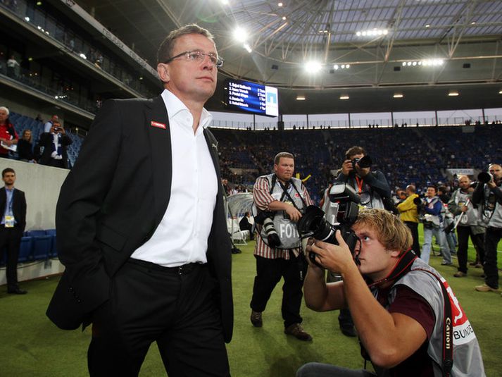 Ralf Rangnick, þjálfari Hoffenheim, vildi ekki nota Gylfa í kvöld.