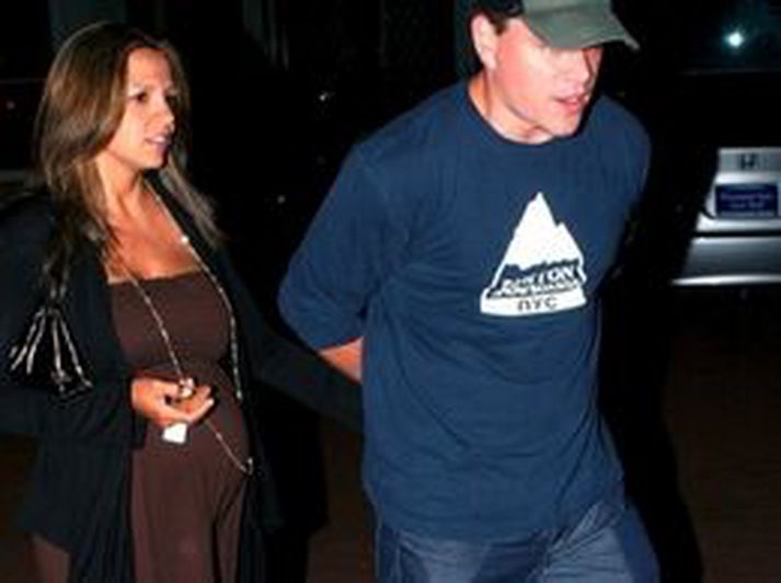 Matt Damon og kona hans Luciana Bozán Barrosa