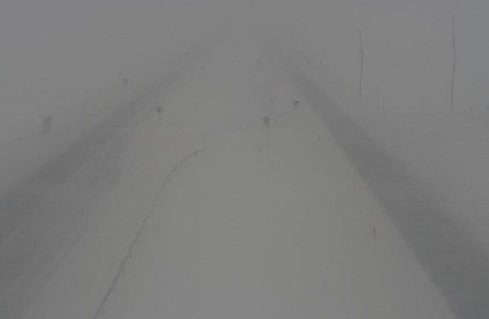 Svona er veðrið á Hellisheiðinni.