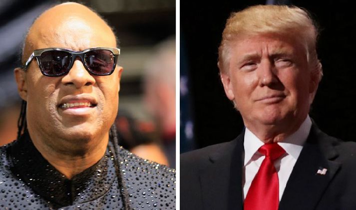 Stevie Wonder er ekki hrifinn af Donald Trump.