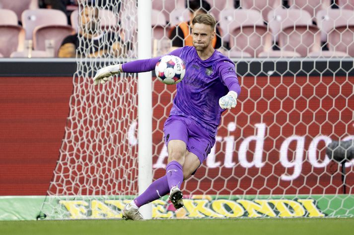 Elías Rafn Ólafsson var flottur í marki Midtjylland í kvöld.