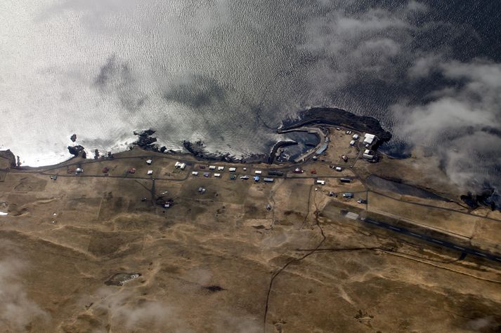 Grímsey séð úr lofti.