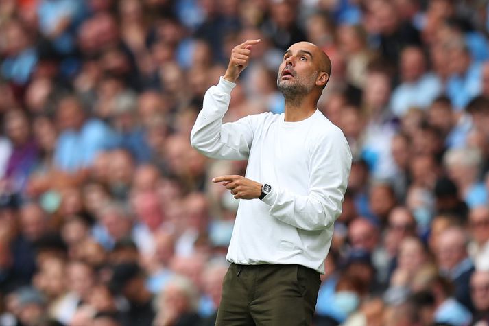 stuðningsmenn Manchester City voru ekki sáttir við ummæli Pep guardiola, þjálfara liðsins, eftir sigurinn gegn RB Leipzig í Meistaradeild Evrópu á miðvikudagskvöld.