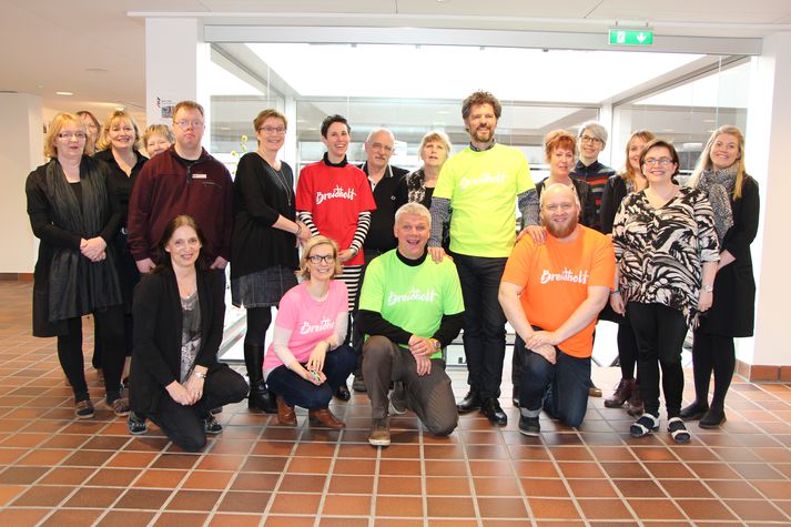 Í morgun þegar starfsfólk Menningarmiðstöðvarinnar Gerðubergs tók á móti borgarstjóra og starfsfólki á skrifstofu borgarstjóra og borgarritara.