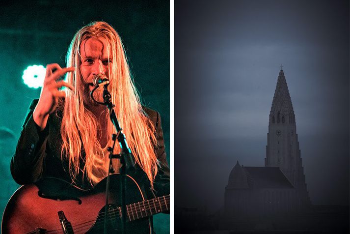 Högni hefur verið að fikta í klukkuspilinu í Hallgrímskirkjuturni.