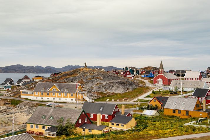 Frá Nuuk. Alls hafa fjörutíu manns greinst með kórónuveiruna á Grænlandi frá upphafi faraldursins.