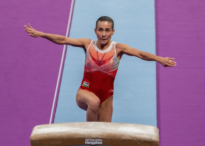 Oksana Chusovitina hefur verið lengi að.