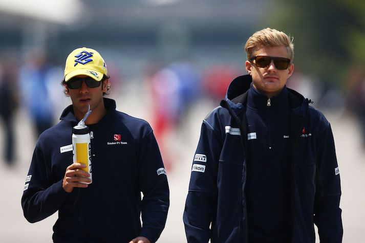 Felipe Nasr og Marcus Ericsson verða áfram saman hjá Sauber 2016.
