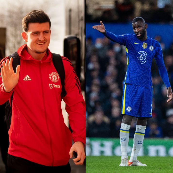 Harry Maguire og Antonio Rüdiger