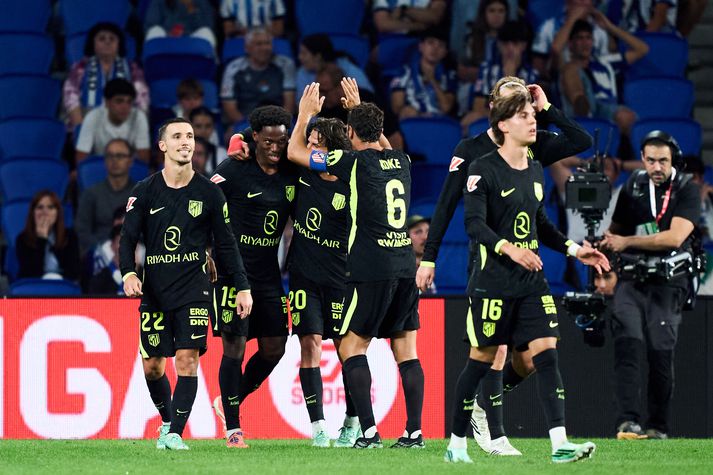 Atletico Madrid skoruðu fyrsta markið seint en það fylgdu tvö önnur mörk í kjölfarið.