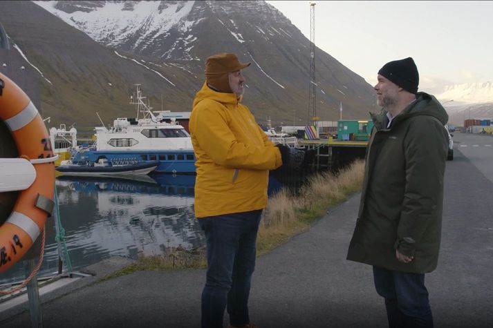 Guðmundur Fertram, til hægri, kynnti Vestfirði fyrir Werner Vogels.