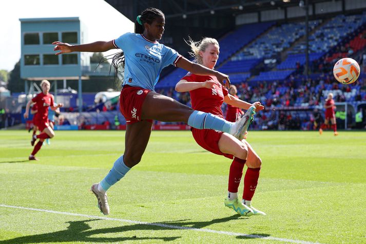 Khadija Shaw í leik með liði Manchester City.