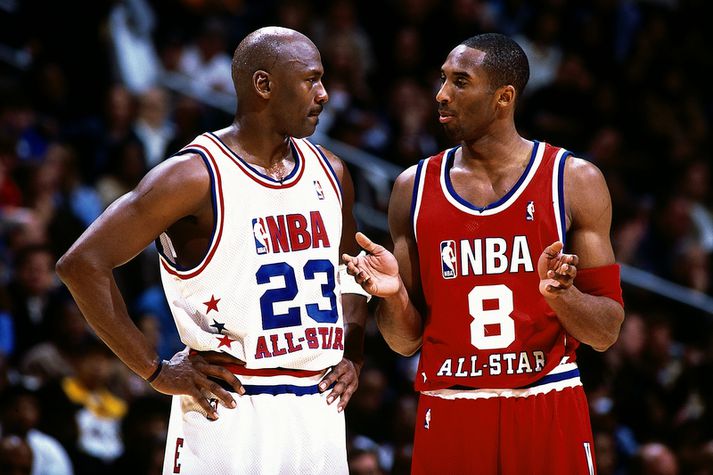 Kobe Bryant og Michael Jordan í Stjörnuleiknum 2003.