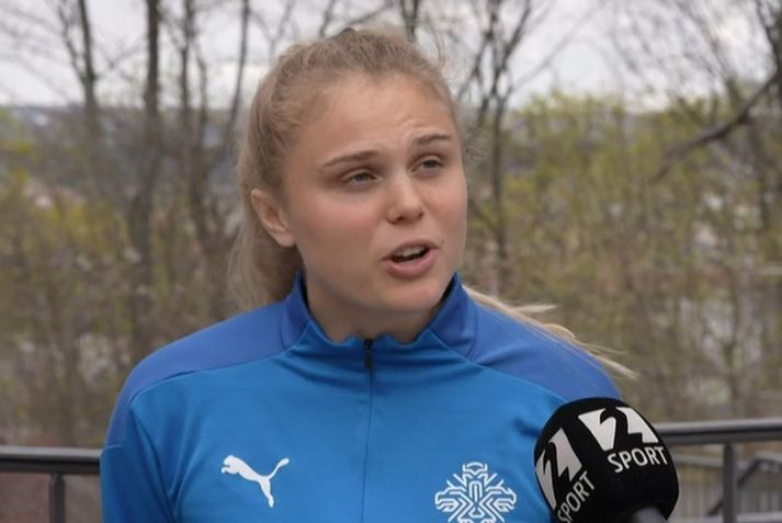 Þrátt fyrir að vera aðeins 22 ára nálgast Agla María Albertsdóttir fimmtíu landsleiki fyrir Íslands hönd.