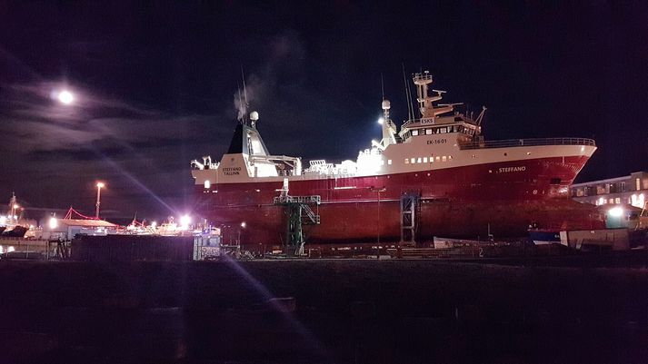 Tilkynning barst rétt fyrir klukkan sjö.