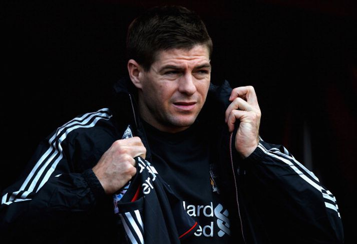 Steven Gerrard fyrirliði Liverpool.