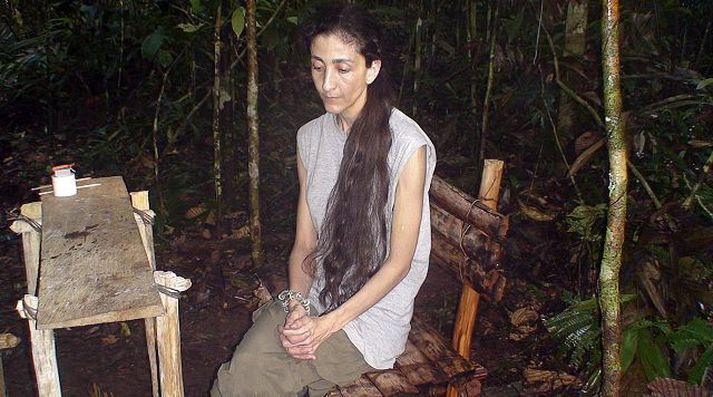 Þessa mynd af Ingrid Betancourt birtu skæruliðar FARC í lok nóvember 2007.