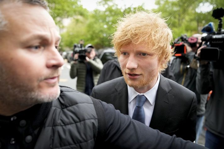 Ed Sheeran í New York í dag.