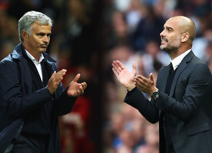 José Mourinho og Pep Guardiola.