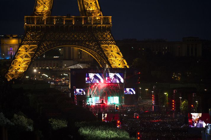 Frá aðdáendasvæðinu í París í liðinni viku.