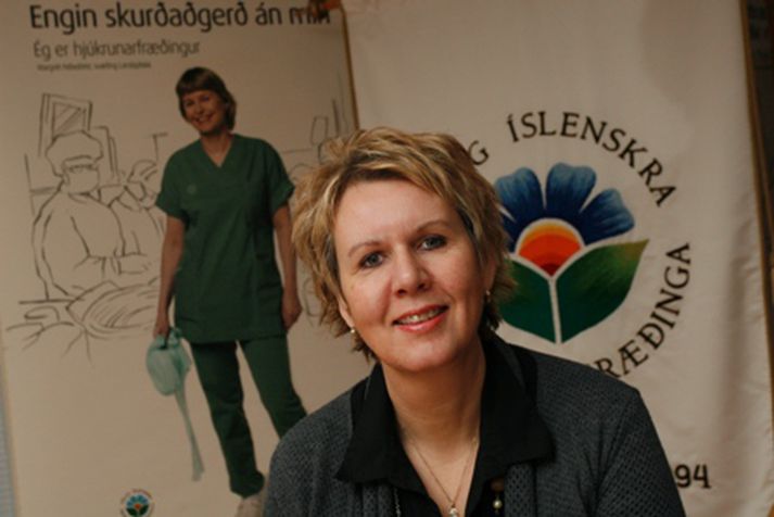 Elsa B. Friðfinnsdóttir er formaður Félags íslenskra hjúkrunarfræðinga. Mynd/ GVA.