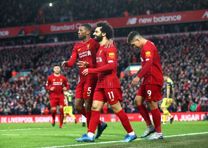 Mo Salah skoraði tvívegis er Liverpool vann enn einn leikinn.